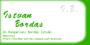 istvan bordas business card