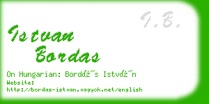 istvan bordas business card